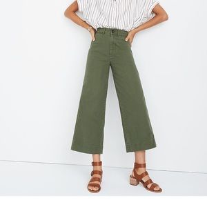 Madewell Emmett Wide-Leg Crop Pants In Windowpane Size 27